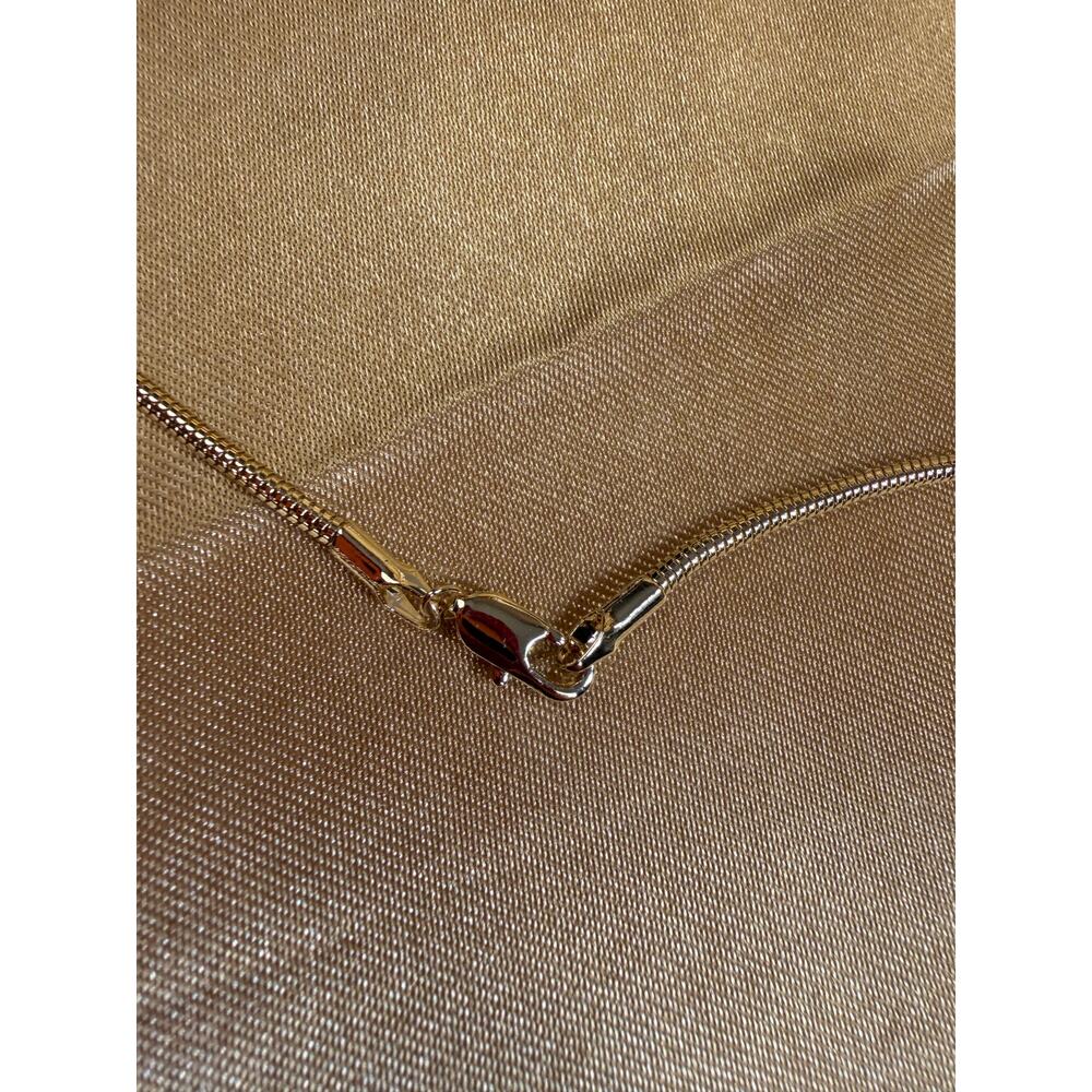 Stainless Steel Turquoise Pendant Necklace Gold Tone Waterproof 20" Chain New - Picture 14 of 14